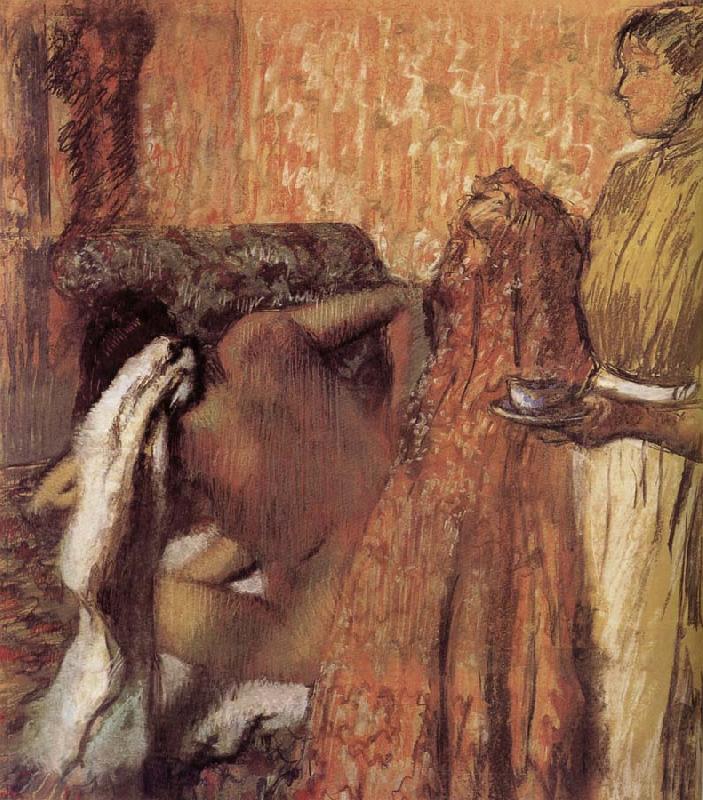 Edgar Degas breakfast after the bath